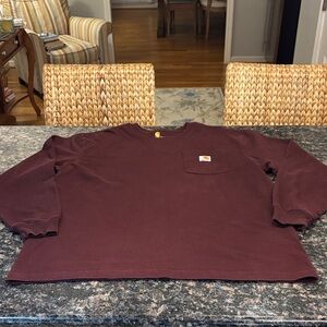 Carhartt Burgundy Long Sleeve Tee